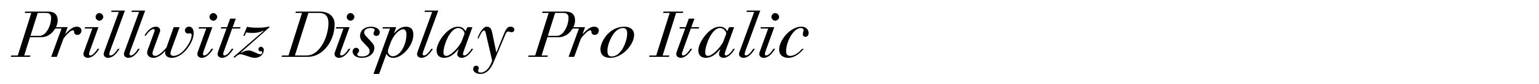 Prillwitz Display Pro Italic